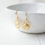 Gold Plated Sun Earrings, thumbnail 2 of 4