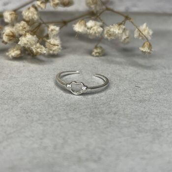 Sterling Silver Heart Toe Ring, Boho Holiday Jewellery, 4 of 10