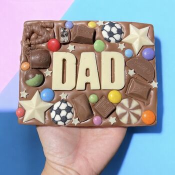 Medium Dad Chocolate Slab Choice Of Toppings, 3 of 8