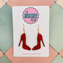 Red Glitter High Heel Earrings, thumbnail 1 of 4
