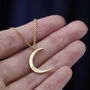 Personalised Birthstone Crescent Moon Necklace, thumbnail 1 of 11