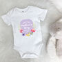 Happy First Mother's Day Floral Lilac Babygrow, thumbnail 1 of 5