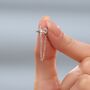 Sterling Silver Starburst Dangle Chain Stud Earrings, thumbnail 5 of 12