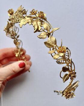 The Ita Headband Floral Delicate Hair Vine Bridal Hairpiece, 2 of 10