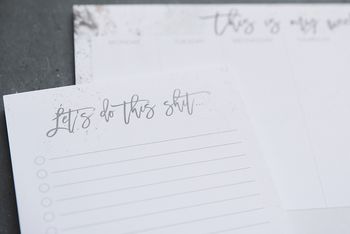 'Let's Do This Shit' Motivational A5 Notepad, 5 of 8