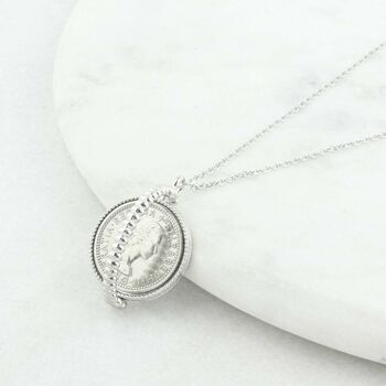 Dates 1928 To 1967 Sixpence Spinner Necklace, 4 of 12