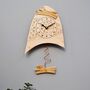 Brown Dogs Hilltop Wall Clock With Pendulum, thumbnail 1 of 6