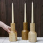 Handmade Wooden Candle Stick Holder, thumbnail 1 of 4