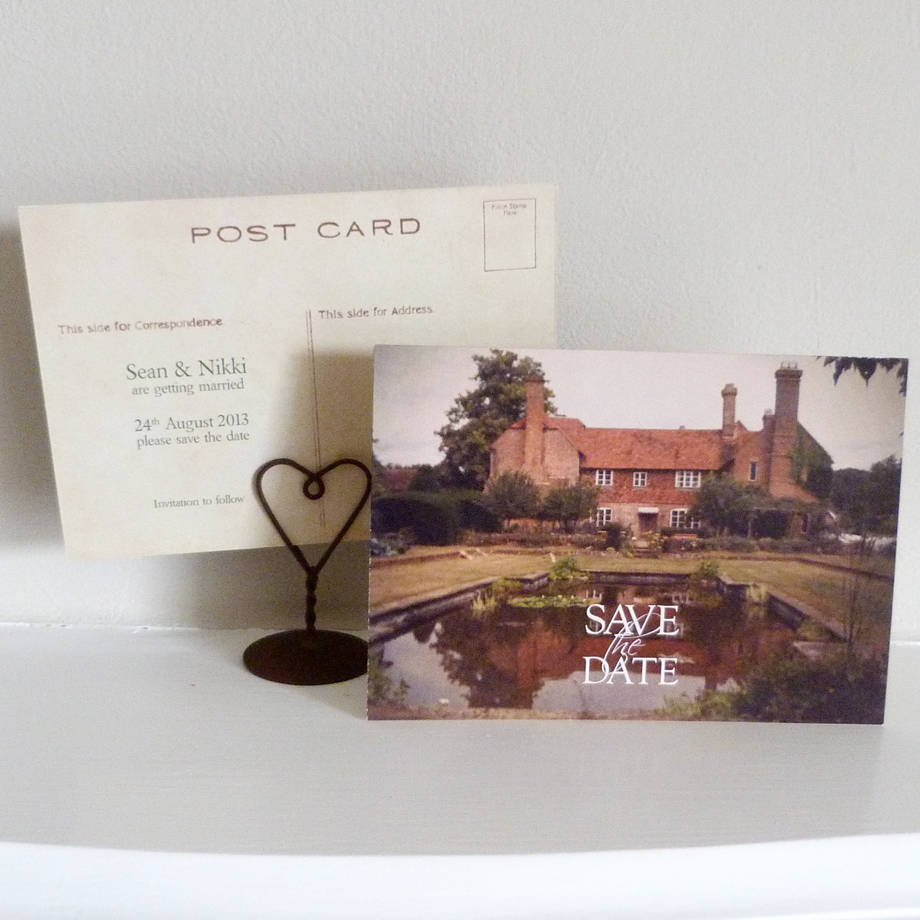 Save The Date Postcards With Your Wedding Venue, 1 of 3