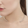 Rose Gold Plated Silver Choker Necklace, thumbnail 4 of 8