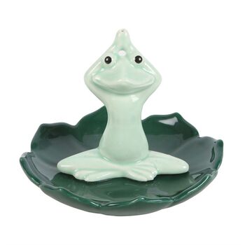 Ceramic Yoga Frog Incense Stick Holder, 3 of 3