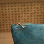Personalised Zodiac Large Teal Velvet Bag, thumbnail 3 of 3