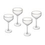 Gold Rimmed Crystal Coupe Glass Set, thumbnail 2 of 3