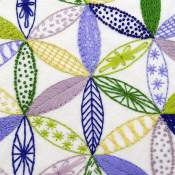 Starflower Sampler Hand Embroidery Kit, 5 of 11