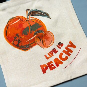 Life Is Peachy Personalised Tote Bag, 5 of 5