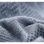 Grey Sofa Throw Blanket With Tassels Cotton Knitted, thumbnail 4 of 6