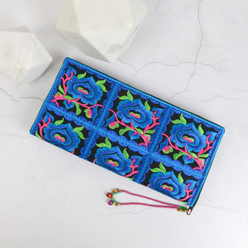 Embroidered Floral Clutch, 2 of 12