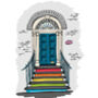 Rainbow Door Illustration Print, Rainbow Poster, thumbnail 4 of 4