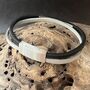 Double Banded Steel And Leather Bracelet | Men's Gift, thumbnail 3 of 4