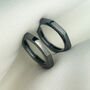 Sterling Silver Geometric Huggie Hoop Earrings, thumbnail 2 of 7