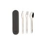 Citron Travel Stainless Steel Cutlery Set With Case, thumbnail 8 of 11