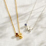 Thread Through Birthstone And Initial Necklace, thumbnail 1 of 7