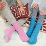 Ribbed Men's Bed Socks – Pink, thumbnail 1 of 3
