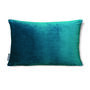 Luxury Super Soft Velvet Cushion Teal Turquoise, thumbnail 4 of 4