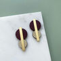 Circle Bar Geometric Stud Earrings, thumbnail 4 of 6