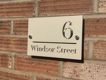 Personalised House Acrylic Number Sign Windsor, 2 of 6