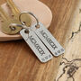 25th Silver Anniversary Numerals Pair Of Keyrings, thumbnail 3 of 8