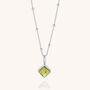 Peridot August Birthstone Necklace Sterling Silver, thumbnail 4 of 7