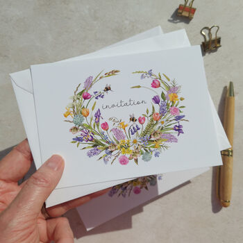 Spring Flowers Ready To Write Invitations, 7 of 11