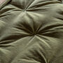Olive Green Pintucked Velvet Bedspread, thumbnail 3 of 3