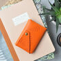 Orange Botanical Leather Wallet, thumbnail 2 of 6