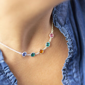 Family Birthstone Link Necklace, 6 of 12
