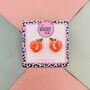 Juicy Peach Glitter Studs, thumbnail 1 of 5