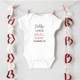 Personalised Daddy's Little Valentine Babygrow Or Sleepsuit, thumbnail 1 of 2