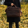 Vintage Look Leather Briefcase, thumbnail 4 of 12