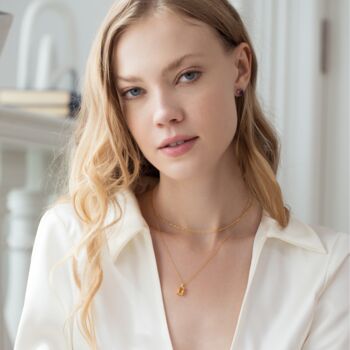 Twisted Chain Necklace In Sterling Silver And Gold, 9 of 10