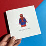 Superhero Minifigure Card For Dad, thumbnail 4 of 4