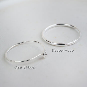 Sterling Silver Mismatch Star And Moon Charm Hoops, 3 of 8