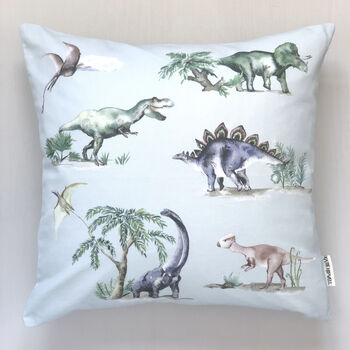 Dinosaurs Printed Children's Cushion, 2 of 6