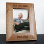 Personalised Dad's Oak Picture Frame, thumbnail 5 of 7