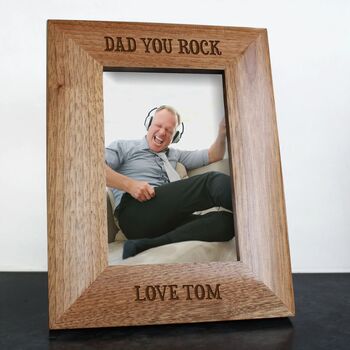 Personalised Dad's Oak Picture Frame, 5 of 7