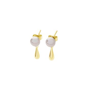 Silver Royal Freshwater Pearl Earrings, 2 of 12
