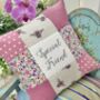 Special Friend Cushion Purple Bees And Flowers, thumbnail 3 of 8