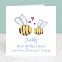 Daddy You're The Bee's Knees Personalised Father's Day Card, thumbnail 2 of 2