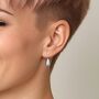 Teardrop Silver Earring Two Way Ear Jackets, thumbnail 2 of 5