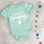 Our First Cuddle Will Be Amazing Love Bump Babygrow, thumbnail 3 of 7